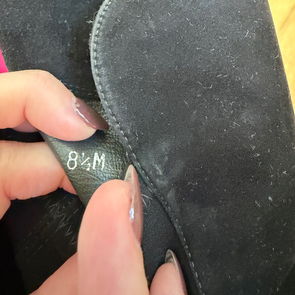 Stuart Weitzman 50/50 Suede Knee-High Boots - Black, size 8.5